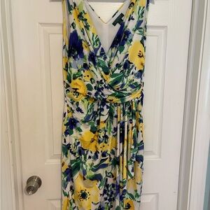 Lauren Ralph Lauren Floral Maxi Dress - Yellow, Blue, Green
